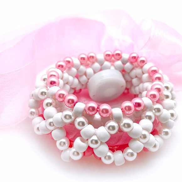 LASR Sugar Pop Light Up Ribbon Rave Kandi Bracelet - Picture 5 of 5